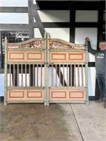 PAIR OF SOLID TIMBER DECORATIVE GATES