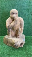 CARVED WOODEN MONKEY STATUE 53CM