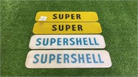 PERSPEX 2 SUPER AND 2 SUPER SHELL BOWSER SIGNS