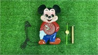 VINTAGE TIMBER MICKEY MOUSE CLOCK