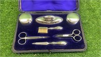 VINTAGE CASED STERLING SILVER MANICURE KIT