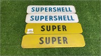 PERSPEX 2 SUPERS AND 2 SUPER SHELLS BOWSER SIGNS
