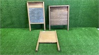 3X VARIOUS SIZE VICTORIAN WASHBOARDS