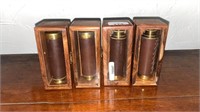 4X MINIATURE BOXED TELESCOPES IN DISPLAY CASES