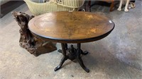 SMALL VICTORIAN INLAID WALNUT SUPPER TABLE