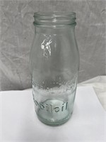 Genuine Mobiloil embossed quart oil bottle