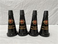 4 original Penrite plastic oil bottle tops & caps
