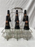 Original oil bottles, basket, Penrite tops & caps