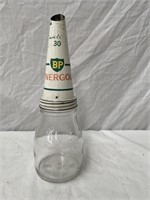 Energol BP tin top & genuine pint oil bottle