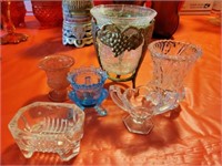 VARIETY OF GLASS-TOOTHPICK HOLDERS-