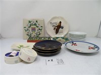ASSORTED PLATES - SAUCERS - BOWLS - ASHTRAY