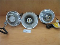 3 SPOT LAMPS 60W W CLAMPS SIMPLE DELUXE