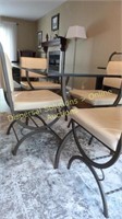 Reflections Furniture Table & Four Leather Chairs