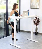 NEW ELECTRIC HEIGHT ADJUSTABLE WHITE DESK SDG48W
