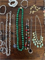 Huge costume jewelry lot necklace and bracelets
