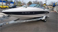 BOAT AND TRAILER- 2003 17 FT CRUISER WITH OUTBOARD AND TRAIL