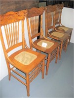 (4) Cane Bottom Chairs