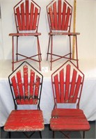 Wood and Metal Outdoor Chairs