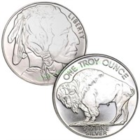 1 oz Silver Buffalo Design Private Mint Bullion