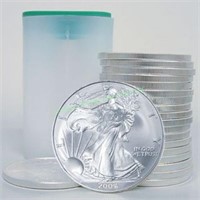 (20) US Silver Eagles in Mint Tube