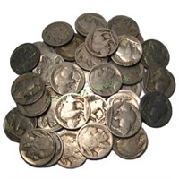 (40) Buffalo Nickels - Random Date and Grade