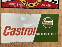 Original Castrol Motor Oil enamel sign 6 x 3 ft