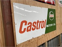 Original Castrol Motor Oil enamel sign 6 x 3 ft