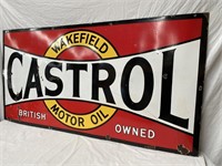 Original Wakefield Castrol enamel sign 6 x 3 ft