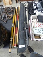 2 POOL CUE STICKS WITH CASES