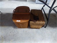 2 PICNIC BASKETS WITH PICNIC CONTENTS