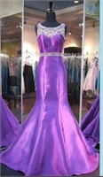 Beautiful Purple Size 12 Formal Dress from RSVP At