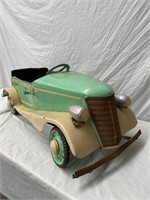 Early French metal body pedal car