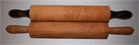 (K) Pair of Wooden Rolling Pins