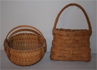 (K) Pair of Small Handmade Baskets