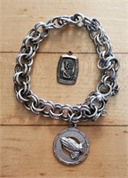 (K) Sterling Charm Bracelet & Charms