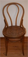 (K) Lot of 6 Antique Oak Curved Back Chairs