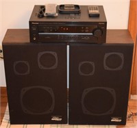 (D) Pioneer VSX-D308 Stereo Receiver w/ Speakers
