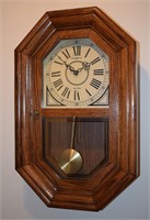 (D)  Howard Miller Dual Chime Wall Clock