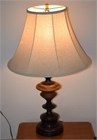 (L) Brown Toned Table Lamp
