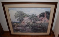 (L) Framed Waterside Cottage Print