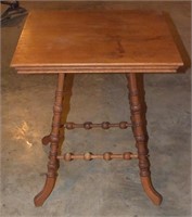 (BS) Oak Stick & Ball Lamp Table