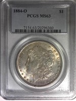 1884 O PCGS MS63 Morgan Silver Dollar