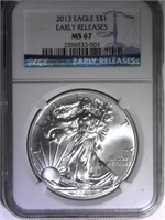 2013 NGC MS67 American Silver Eagle