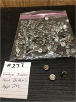 Vintage Indian Head Buttons (200-/+)