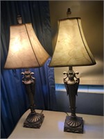 Pair of Ornate Desk Lamps