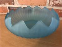 Blue Satin Lotus Pattern Bowl