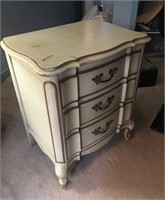 French Provincial 3 Drawer Side Table B