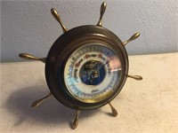 Linden Table Top Ship Wheel Barometer