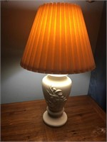 Floral White Accent Lamp