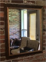 Bronzed Framed Wall Hanging Mirror